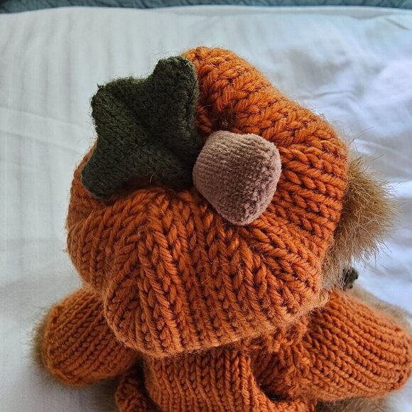 Bearington Collection Bear Brown Plush With Pumpkin Costume, Movable Legs - Picture 4 of 9